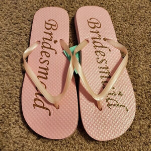 Bridesmaid Flip Flops Bridal Wedding Sandals 7/8